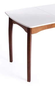 Стол раздвижной Caterina, бук/мдф, 100+30x70x75, коричневый, белый арт.15856 в Магадане - предосмотр 7