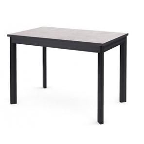 Кухонный стол раскладной Dikline L110 Хромикс белый/ножки черные в Магадане - предосмотр