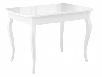 Раздвижной стол Dikline M120 Белый/стекло белое глянец/ножки MC белые в Магадане