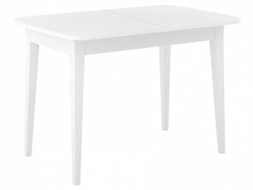 Раздвижной стол Dikline M120 Белый/стекло белое сатин/ножки MM белые в Магадане - предосмотр