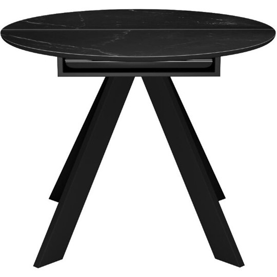 Кухонный стол раздвижной DikLine SKC100 D1000 Керамика Черный мрамор / опоры черные в Магадане - изображение 7