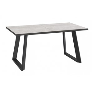 Кухонный стол раскладной Dikline ZL140 Хромикс белый/ножки черные в Магадане