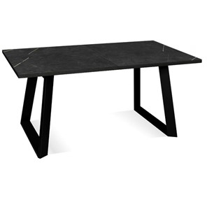 Кухонный стол раздвижной Dikline ZLS140 Мрамор черный/ножки черные в Магадане