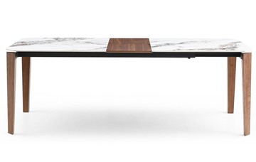 Обеденный раздвижной стол DT8843CW (180) белый мрамор  керамика в Магадане - предосмотр 1