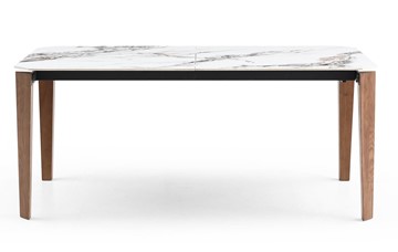 Обеденный раздвижной стол DT8843CW (180) белый мрамор  керамика в Магадане - предосмотр
