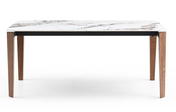 Обеденный раздвижной стол DT8843CW (180) белый мрамор  керамика в Магадане - изображение