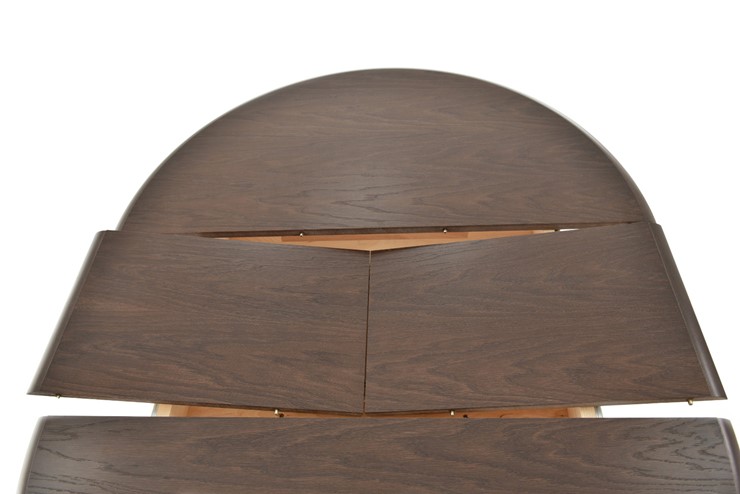 Кухонный раздвижной стол Фабрицио-1 исп. Круг 1000, Тон 10 (Морилка/Эмаль) в Магадане - изображение 4