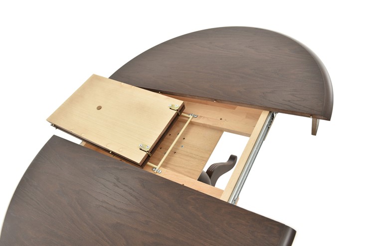Кухонный раздвижной стол Фабрицио-1 исп. Круг 1000, Тон 10 (Морилка/Эмаль) в Магадане - изображение 5