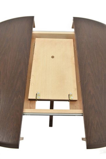 Кухонный раздвижной стол Фабрицио-1 исп. Круг 1000, Тон 10 (Морилка/Эмаль) в Магадане - изображение 6