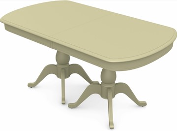 Кухонный раздвижной стол Фабрицио-2 исп. Мыло большой 2 вставки, Тон 10 Покраска + патина (в местах фрезеровки) в Магадане - предосмотр