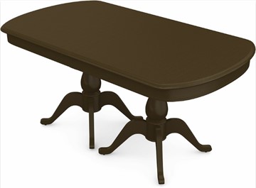 Обеденный раздвижной стол Фабрицио-2 исп. Мыло большой 2 вставки, Тон 5 Покраска + патина (в местах фрезеровки) в Магадане - предосмотр