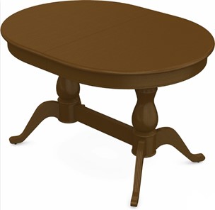 Кухонный стол раздвижной Фабрицио-2 исп. Овал 1200, Тон 2 Покраска + патина с прорисовкой (на столешнице) в Магадане