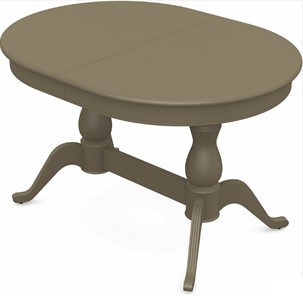 Кухонный раздвижной стол Фабрицио-2 исп. Овал 1200, Тон 40 Покраска + патина с прорисовкой (на столешнице) в Магадане