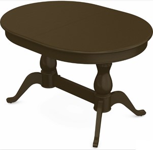Обеденный раздвижной стол Фабрицио-2 исп. Овал 1200, Тон 5 Покраска + патина с прорисовкой (на столешнице) в Магадане