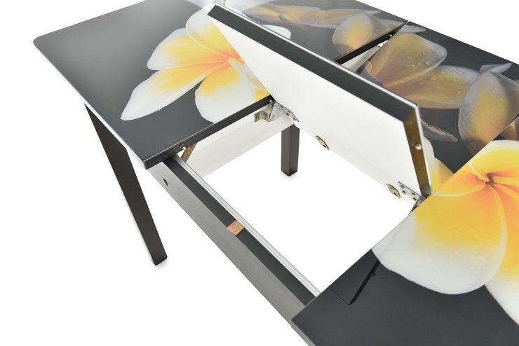 Раздвижной стол Гамбург исп. 1, ноги метал. крашеные №23 (Exclusive h125/черный) в Магадане - изображение 5