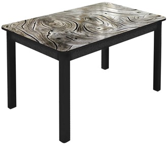 Кухонный стол раскладной Гамбург исп. 1, ноги метал. крашеные №23 (Exclusive h140/черный) в Магадане