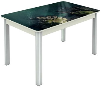 Кухонный стол раздвижной Гамбург исп. 1, ноги метал. крашеные №23 (Exclusive h160/белый) в Магадане