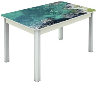 Обеденный раздвижной стол Гамбург исп. 1, ноги метал. крашеные №23 (Exclusive h162/белый) в Магадане