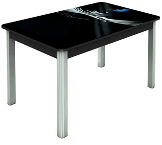Кухонный стол раздвижной Гамбург исп. 2, ноги метал. крашеные №23 (Exclusive h112/черный) в Магадане
