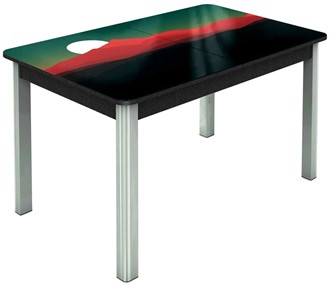 Кухонный стол раскладной Гамбург исп. 2, ноги метал. крашеные №23 (Exclusive h117/черный) в Магадане