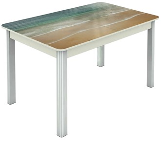 Обеденный раздвижной стол Гамбург исп. 2, ноги метал. крашеные №23 (Exclusive h166/белый) в Магадане
