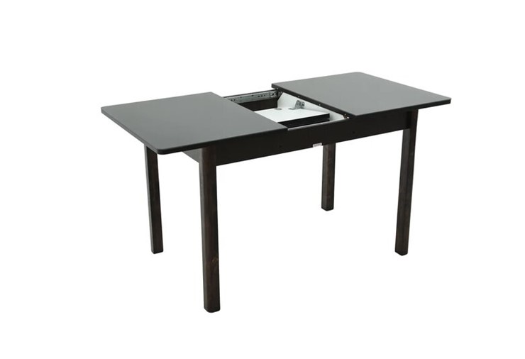 Кухонный стол раздвижной Гамбург исп. 2, ноги металл крашеный №23, Стекло (Коричневое) в Магадане - изображение 3