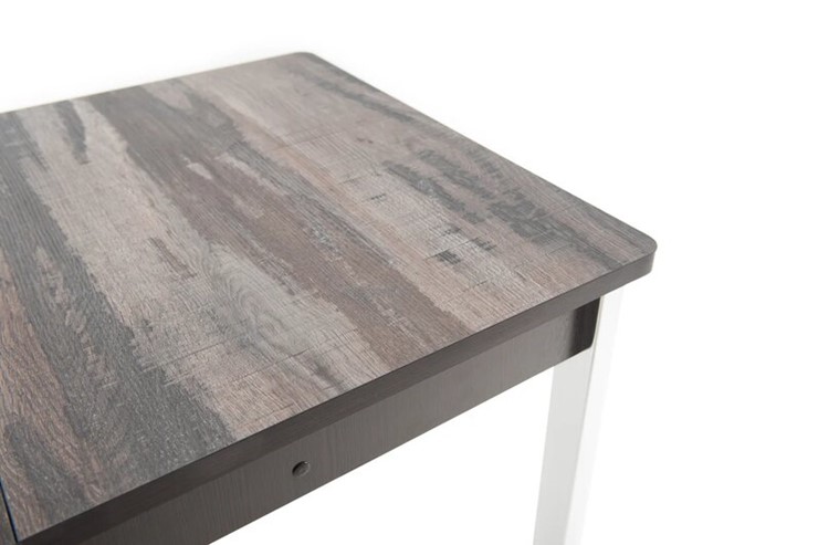 Кухонный стол раскладной Гамбург исп. 2, Пластик (Дерево темное, опоры хром) в Магадане - изображение 3