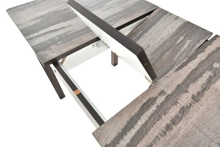 Кухонный стол раздвижной Гамбург исп. 2, Пластик (Дерево тёмное, опоры деревянные) в Магадане - изображение 11