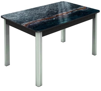 Кухонный раскладной стол Гамбург Мини, ноги метал. крашеные №23 (Exclusive h138/черный) в Магадане