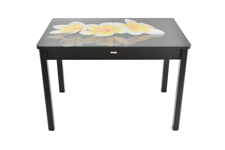 Кухонный раскладной стол Гамбург Мини, ноги метал. крашеные №23 (Exclusive h192/черный) в Магадане - изображение 7