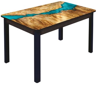 Кухонный стол раздвижной Гамбург Мини, ноги метал. крашеные №23 (Exclusive h197/венге) в Магадане - предосмотр