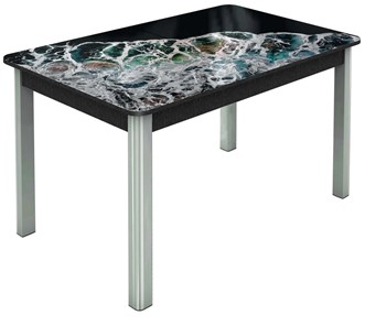 Кухонный раскладной стол Гамбург Мини, ноги метал. крашеные №23 (Exclusive h258/черный) в Магадане