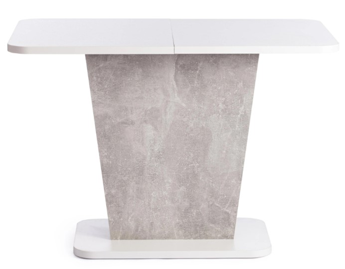 Кухонный раскладной стол GENT ЛДСП, 110-145x68,6x75,5 Белый/Бетон арт.19123 в Магадане - изображение 1