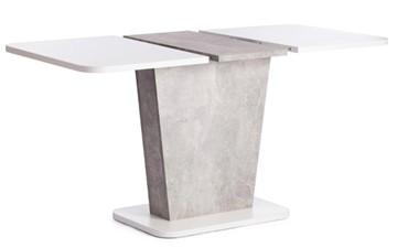 Кухонный раскладной стол GENT ЛДСП, 110-145x68,6x75,5 Белый/Бетон арт.19123 в Магадане - предосмотр 4