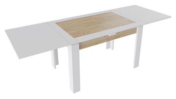 Кухонный раскладной стол Хьюстон тип 4 (Белый/Дуб Крафт золотой) в Магадане - предосмотр 1