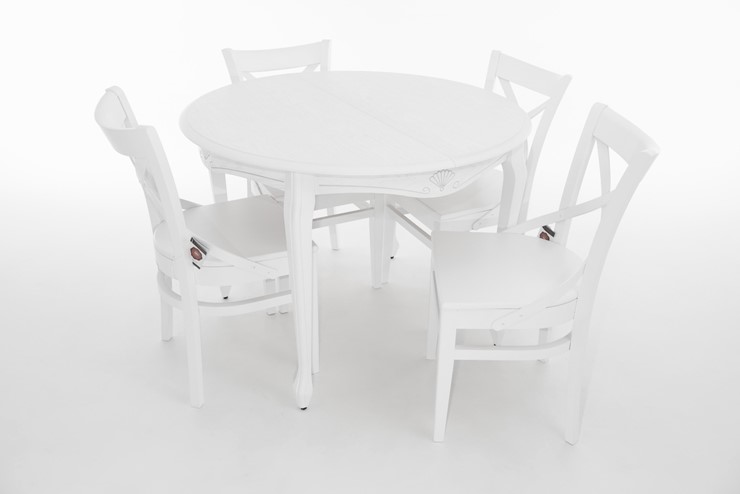 Раздвижной стол Кабриоль исп. Круг 1050, тон 7 Покраска + патина (в местах фрезеровки) в Магадане - изображение 6