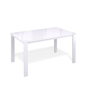 Кухонный стол раздвижной Kenner LL1200 белый/стекло белое глянец в Магадане