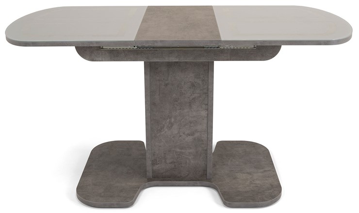 Кухонный раздвижной стол Киото-1 (ноги серый камень, серебро/серый камень) в Магадане - изображение 3