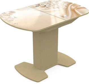 Кухонный стол раскладной Корсика исп. 2 Фотопечать (Текстура №41) 1200(1515)*800 в Магадане