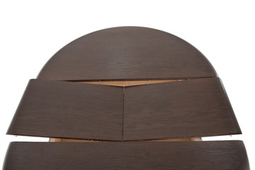 Кухонный стол раздвижной Леонардо-1 исп. Круг 1000, тон 10 (Морилка/Эмаль) в Магадане - предосмотр 5