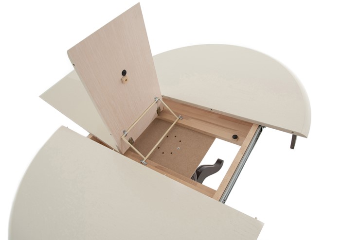 Кухонный стол раздвижной Леонардо-1 исп. Круг 1000, тон 10 (Морилка/Эмаль) в Магадане - изображение 6