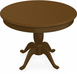 Кухонный стол раскладной Леонардо-1 исп. Круг 1000, тон 2 Покраска + патина с прорисовкой (на столешнице) в Магадане