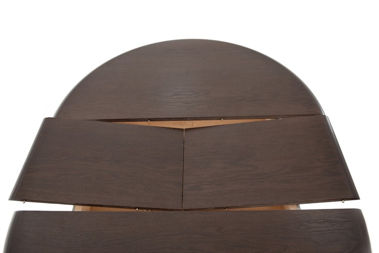 Кухонный раздвижной стол Леонардо-1 исп. Круг 1000, тон 4 (Морилка/Эмаль) в Магадане - изображение 5