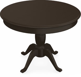 Кухонный раздвижной стол Леонардо-1 исп. Круг 1000, тон 8 Покраска + патина с прорисовкой (на столешнице) в Магадане - предосмотр