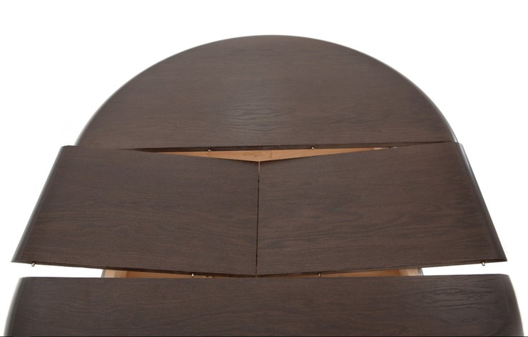 Обеденный раздвижной стол Леонардо-1 исп. Круг 820, тон 12 (Морилка/Эмаль) в Магадане - изображение 5