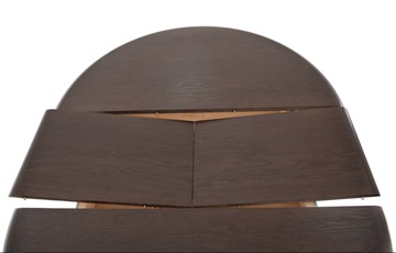 Кухонный стол раздвижной Леонардо-1 исп. Круг 820, тон 40 (Морилка/Эмаль) в Магадане - предосмотр 5