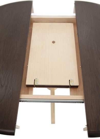 Кухонный раздвижной стол Леонардо-1 исп. Круг 900, тон 2 (Морилка/Эмаль) в Магадане - изображение 4