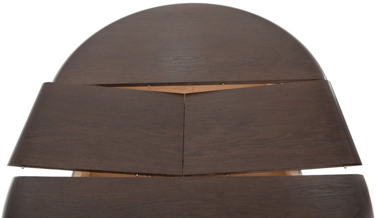 Кухонный раздвижной стол Леонардо-1 исп. Круг 900, тон 2 (Морилка/Эмаль) в Магадане - изображение 5