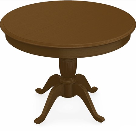 Кухонный раздвижной стол Леонардо-1 исп. Круг 900, тон 2 (Морилка/Эмаль) в Магадане - изображение