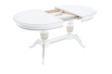 Кухонный раскладной стол Леонардо-2 исп. Овал, тон 40 (Морилка/Эмаль) в Магадане - предосмотр 1